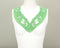 Green Applique Embroidered Floral Cotton  APP00015